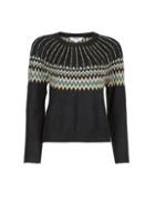 Dorothy Perkins Petite Black Fairisle Print Jumper