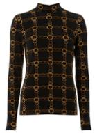 Dorothy Perkins Black Chain Print High Neck Top