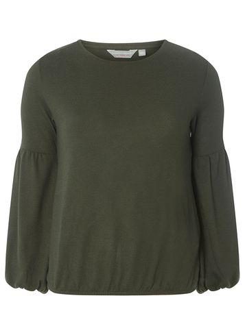 Dorothy Perkins Petite Khaki Balloon Sleeve Top