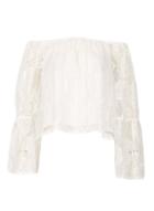*voulez Vous Ivory Bardot Crochet Top