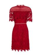 Dorothy Perkins *chi Chi London Red Crochet Bodycon Dress