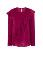 Dorothy Perkins *girls On Film Raspberry Frill Stain Top