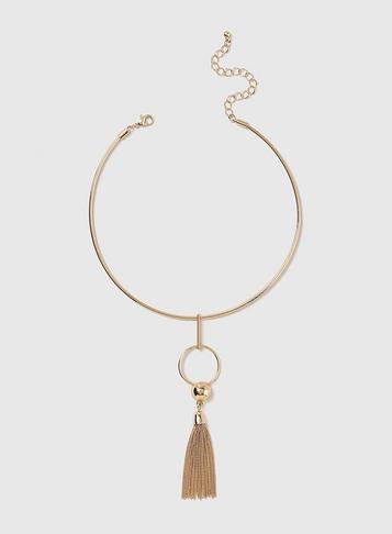 Dorothy Perkins Gold Cubic Zirconia Circle Pendant Necklace