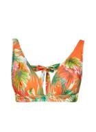 Dorothy Perkins *dp Beach Orange Tropical Print Bikini Top