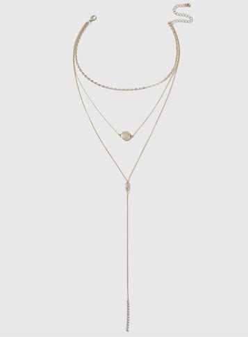 Dorothy Perkins Crystal Multi Row Choker Necklace