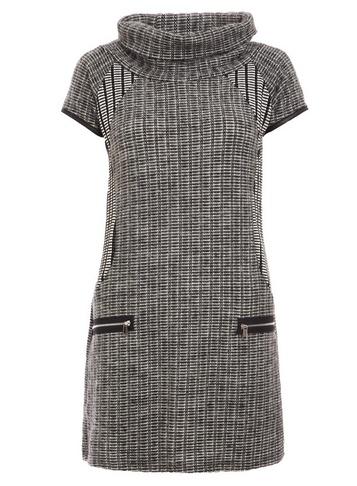 *quiz Grey Cowl Neck Short Sleeve Shift Dress