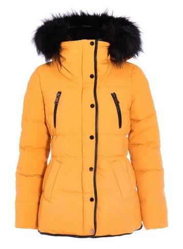 Dorothy Perkins *quiz Mustard Faux Fur Jacket