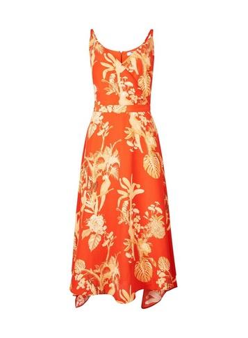 Dorothy Perkins *tall Orange Parrot Print Camisole Dress