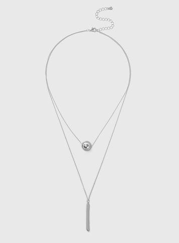 Dorothy Perkins Silver Spinner Necklace
