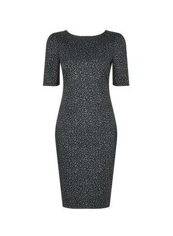 Dorothy Perkins Petite Black Animal Print Bodycon Dress