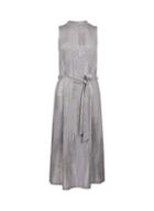 Dorothy Perkins Grey Shimmer High Neck Midi Dress