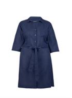 Dorothy Perkins *dp Curve Navy Linen Shirt Dress