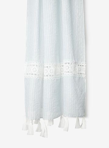 Dorothy Perkins Blue Striped Lace Insert Scarf