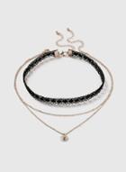 Dorothy Perkins Lace And Chain Multirow Choker Necklace