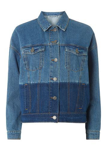 Dorothy Perkins *noisy May Blue Two-tone Denim Jacket