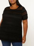 Dorothy Perkins *dp Curve Black Lace Short Sleeve T-shirt