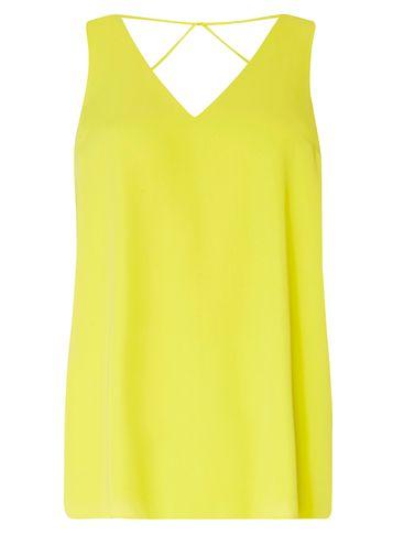 Dorothy Perkins Lime Cross Back Top