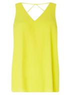 Dorothy Perkins Lime Cross Back Top