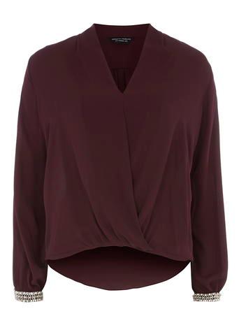 Dorothy Perkins Mulberry Embellished Cuff Top