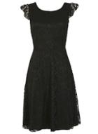 Dorothy Perkins *feverfish Black Lace Skater Dress