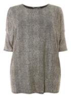 Dorothy Perkins *dp Curve Cracked Gold Cold Shoulder Top