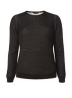 Dorothy Perkins Black Tipped Mesh Knitted Jumper