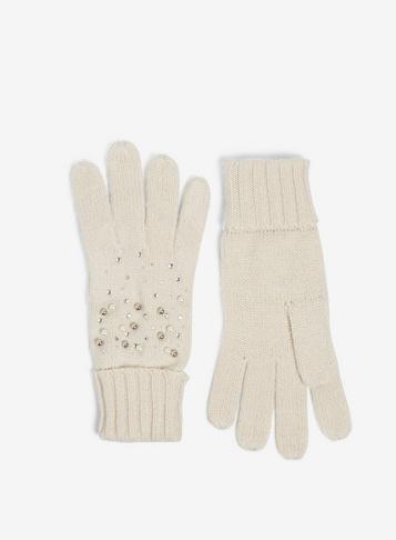 Dorothy Perkins Cream Pearl Embellished Gloves