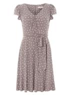 Dorothy Perkins *billie & Blossom Petite Grey Heart Skater Dress