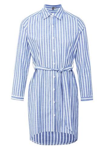 *izabel London Blue Striped Shirt Dress