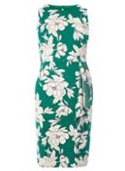 Dorothy Perkins Petite Green Floral Print Bodycon Dress