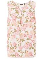 Dorothy Perkins Dp Curve Blush Floral Print Pom Pom Top