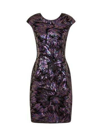 Dorothy Perkins *little Mistress Multi Colour Sequin Bodycon Dress