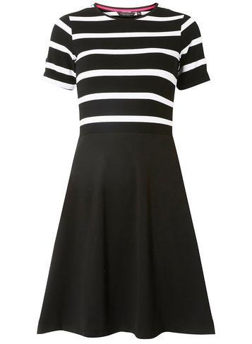 Dorothy Perkins Black And White Striped T-shirt Dress