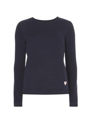 Dorothy Perkins Navy Heart Motif Jumper
