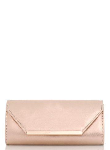Dorothy Perkins *quiz Rose Gold Clutch Bag