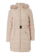 Dorothy Perkins Blush Belted Padded Coat