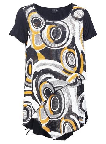 *izabel London Multi Colour Layered Hem Tunic Top