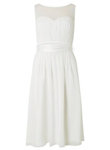 Dorothy Perkins *showcase White Bridal 'penelope' Midi Skater Dress