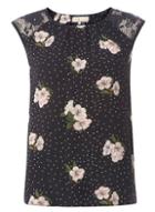 Dorothy Perkins *billie & Blossom Navy Floral Print Shell Top