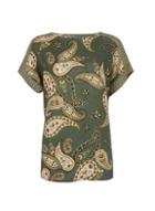 Dorothy Perkins *tall Khaki Paisley Print T-shirt