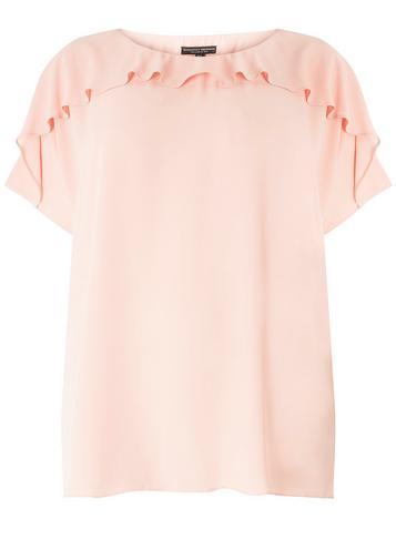 Dorothy Perkins *dp Curve Blush Cold Shoulder Ruffle Top