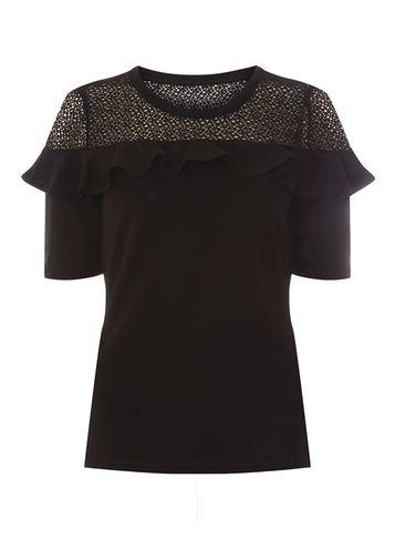 Dorothy Perkins *vila Black Lace Yolk Top