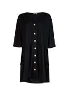 *only Black Oversized Buttoned Dress