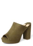 Dorothy Perkins Khaki 'sherry' Platform Mules