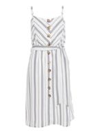 *quiz White Stripe Print Midi Dress