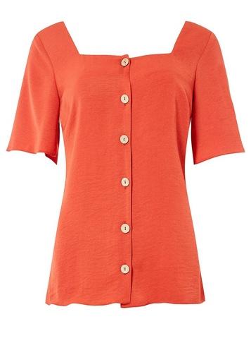 Dorothy Perkins *tall Rust Button Top