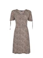 Dorothy Perkins Black Cheetah Print Ruched Fit And Flare Dress