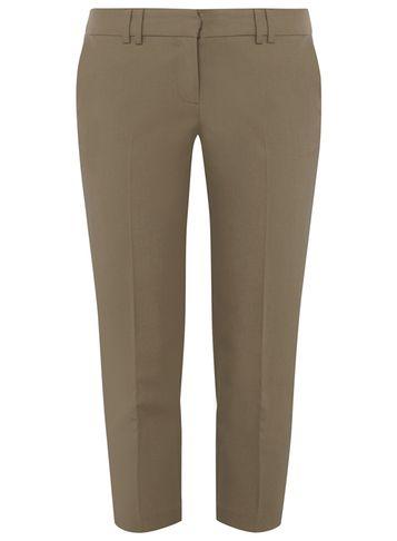 Dorothy Perkins Petite Khaki Naples Ankle Grazer Trousers