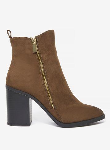 Dorothy Perkins Khaki 'ants' Ankle Boots