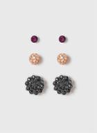 Dorothy Perkins Rose Gold Domed Pink Stud Earrings